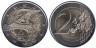  Франция. 2 евро 2024 год. XXXIII Олимпийские игры и XVII летние Паралимпийские игры, Париж, 2024 г. – Эйфелева башня. 