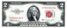  Бона. США 2 доллара 1953 год. Томас Джефферсон. (серия 1953C) (XF) 