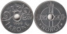  Норвегия. 1 крона 1999 год. Птица в винограднике. 
