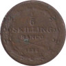 Швеция. 1/6 скиллинга банко 1836 год. Король Карл XIV Юхан. 