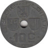  Бельгия. 10 сантимов 1944 год. BELGIE - BELGIQUE 