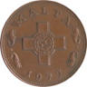  Мальта. 1 цент 1977 год. Георгиевский крест. 