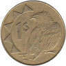  Намибия. 1 доллар 1998 год. Орёл-скоморох. 