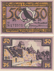 Бона. Германия. Мерзебург 50 пфеннигов 1921 год (серия u). Нотгельд. (XF)