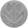  Франция. 2 франка 1944 год. Режим Виши. (без отметки монетного двора) 