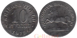 Германия. Брауншвейг. 10 пфеннигов 1918 год. Лошадь. Нотгельд.
