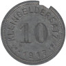  Германия. Айслебен. 10 пфеннигов 1917 год. Рыцарь, убивающий дракона. Нотгельд. 