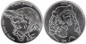  США. Монетовидный жетон. 1 тройская унция 2013 год. Бык и Гризли. 