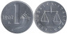 Италия. 1 лира 1987 год. Рог изобилия. Весы. 