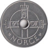 Норвегия. 1 крона 2001 год. Птица в винограднике. 