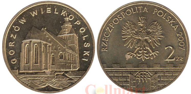  Польша. 2 злотых 2007 год. Гожув-Велькопольский. 