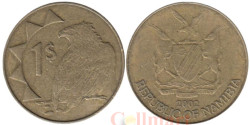 Намибия. 1 доллар 2002 год. Орёл-скоморох.