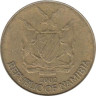  Намибия. 1 доллар 2002 год. Орёл-скоморох. 