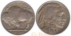 США. 5 центов 1936 год. Индеец. Бизон. (D)
