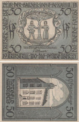 Бона. Германия. Триптис 50 пфеннигов 1921 год (вариант 2). Нотгельд. (XF)