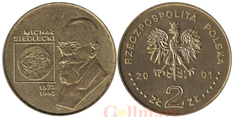  Польша. 2 злотых 2001 год. Польские путешественники - Михал Седлецкий (1873-1940). 