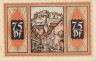  Бона. Германия. Брауншвейг 75 пфеннигов 1921 год. Улица и замок. Нотгельд. (VF) 
