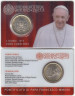  Ватикан. 1 евро 2022 год. Монетная карта №1 - Понтификат папы Франциска MMXXII. 