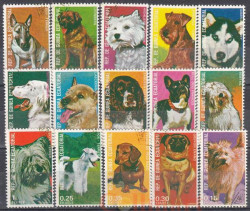 Набор марок. Экваториальная Гвинея. Собаки (1977). 15 марок.
