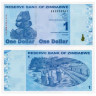  Бона. Зимбабве 1 доллар 2009 год. Деревня. (Пресс) 