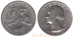 США. 25 центов 1976 год. 200 лет независимости. (без отметки монетного двора)