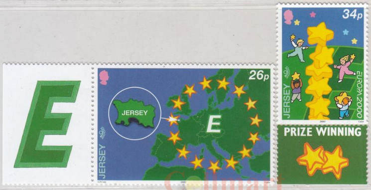  Набор марок. Джерси. Jersey in Europe. 2 марки. 