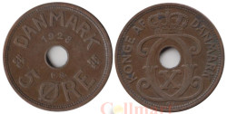 Дания. 5 эре 1928 год. Король Кристиан X.