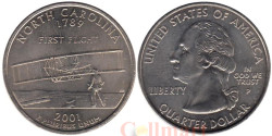 США. 25 центов 2001 год. Квотер штата Северная Каролина. (P)