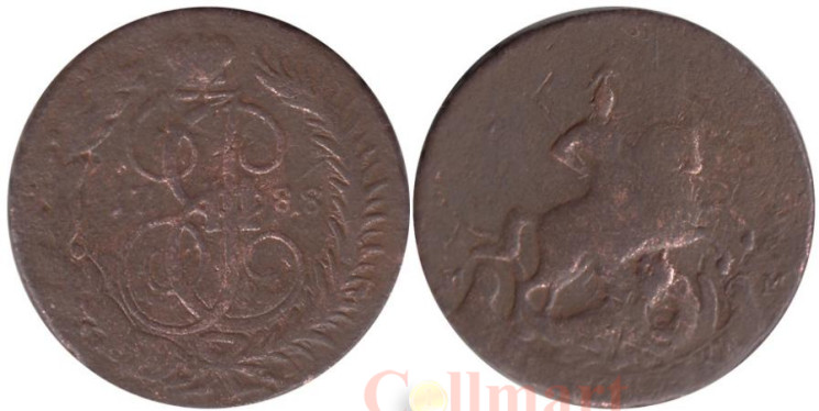  Россия. 2 копейки 1788 год. Екатерина II. ММ. 