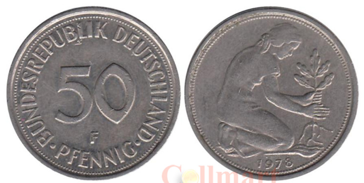  ФРГ. 50 пфеннигов 1978 год. (F) 