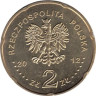  Польша. 2 злотых 2012 год. 50 лет радио Тройка. 
