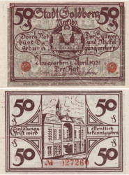 Бона. Германия. Гольдберг (Мекленбург) 50 пфеннигов 1921 год. Нотгельд. (XF)