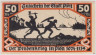 Бона. Германия. Плён 50 пфеннигов 1921 год. Нотгельд. (XF) 