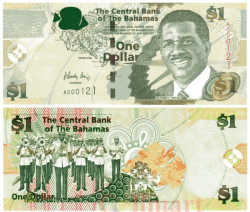 Бона. Багамы 1 доллар 2008 год. Линден Пиндлинг. (Пресс)