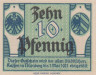  Бона. Германия. Нюрнберг 10 пфеннигов 1920 год. Нотгельд. (XF) 