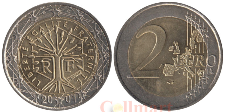 Евро 2001 год. 2 Евро Франция 2001. Монета 2 евро 2001 года. 2 Euro 2001 liberte egalite. Монета 1 евро 2001.