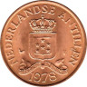  Нидерландские Антильские острова. 2,5 цента 1978 год. Герб. 