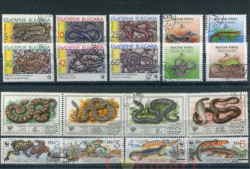 Набор марок. Рептилии. 18 марок + планшетка. № 1384.