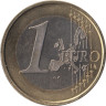  Нидерланды. 1 евро 2003 год. Портрет королевы Беатрикс в профиль. 