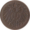  Германская империя. 1 пфенниг 1908 год. (A) 