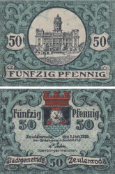 Бона. Германия. Цойленрода 50 пфеннигов 1920 год. Нотгельд. (XF)