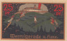  Бона. Германия. Вернигероде 25 пфеннигов 1920 год. Нотгельд. (XF) 