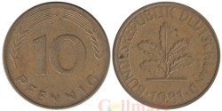 ФРГ. 10 пфеннигов 1981 год. (J)