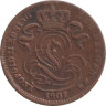  Бельгия. 1 сантим 1901 год. Лев. DER BELGEN 