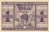  Бона. Германия. Падерборн 1 марка 1921 год. Нотгельд Евангельской церковной кассы. (XF) 