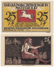  Бона. Германия. Брауншвейг 25 пфеннигов 1921 год. Шут. Нотгельд. (XF) 