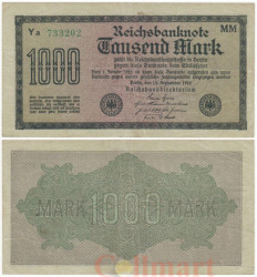 Бона. Германия 1.000 марок 1922 год. MM. (VF) 