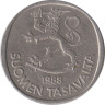  Финляндия. 1 марка 1988 год. Герб. 