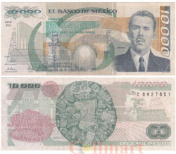 Бона. Мексика 10000 песо 1989 год. Ласаро Карденас. (F)