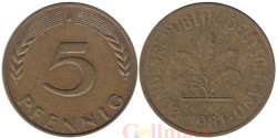 ФРГ. 5 пфеннигов 1981 год. (J)